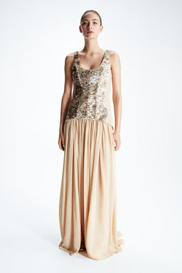 Vestido corse con lentejuelas