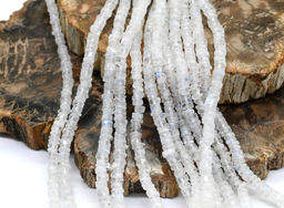 Бусины из натурального лунного камня (адуляр) диски 4*1,5мм, 32см, 155 бусин Радуга камня