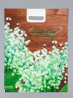 Цена за 25 шт. Пакет Ландыш, полиэтиленовый с вырубной ручкой 38?47 см, 60 мкм