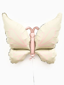 Цена за 2 шт. Воздушный шар фольгированный 37" «Бабочка, кремовый сатин»