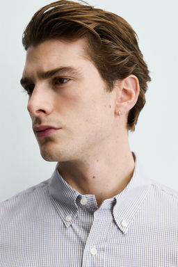 CAMISA REGULAR FIT CUADROS / tostado - Zara фото 5