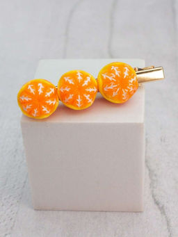 Заколка для волос GIRLY "Juicy orange", orange