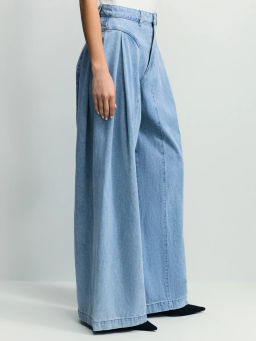 Джинсы ultra wide leg с высокой посадкой / Zarina  фото 4