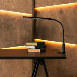TLD-572 Black/LED/500Lm/4500K/Dimmer Светильник настольный светодиодный на струбцине, 7W. Сенсорный выключатель. Диммер. Черный. ТМ Uniel - Volpe фото 13