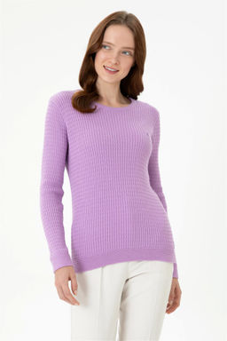 Женский сиреневый базовый свитер - U.s. polo assn фото 3