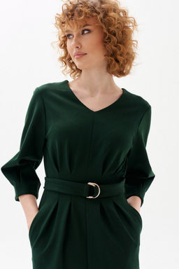 Платье со спущенной линией плеча Selena (Цвет: Темно-зелёный) - Morozov Amavie фото 5