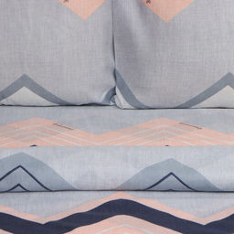 Постельное бельё 2 сп Экономь и Я Зигзаг, 173х215см, 175х214см, 50х70см-2шт, 60г/м2, микрофибра фото 2