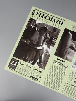 Цена за 15 шт. Пленка флористическая "Газета любви" 65мкм, 50х57 ±1см