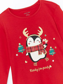 Bisiklet Yaka Y?lba?? Temal? K?z Bebek Pijama Tak?m