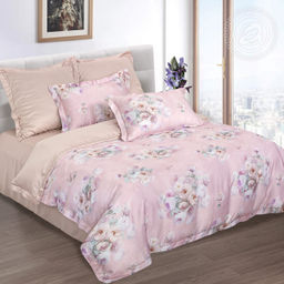 Постельное белье Пейдж (тенсель) Евро/Пододеяльник (молния, ушки): 1 шт.- 220*200; Простыня: 1 шт.- 260*240; Наволочка (молния, ушки): 2 шт.- 70*70; Наволочка (молния, ушки): 2 шт.- 50*70 Тенсел