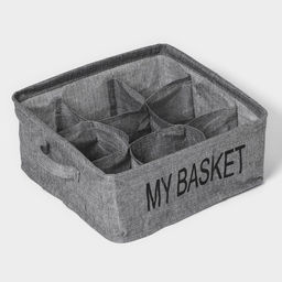 Органайзер для хранения белья Доляна My Basket, 9 ячеек, 282812 см, серый  фото 3