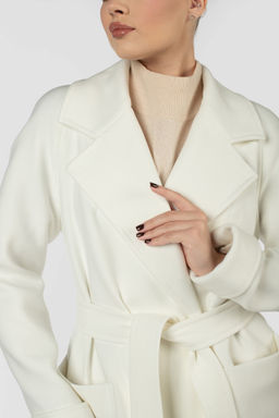 01-12055 Пальто женское демисезонное Classic Reserve (пояс) - El podio фото 5