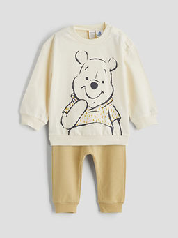 Winnie the Pooh Bask?l? Erkek Bebek Sweatshirt ve E?ofman Alt