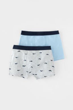 Crockid _ К 1980-2уп/небесный,серо-голуб.меланж,акулы трусы для мал