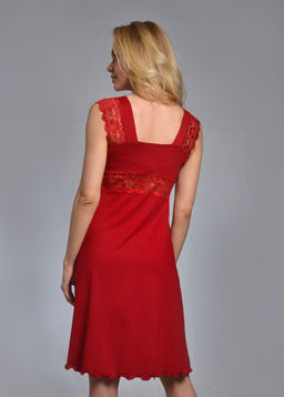 Ночная сорочка МИЛЕНА премиум (красный №6) - Ивановская трикотажная компания фото 2