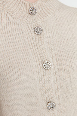 Tas Yumusak Dokulu Mucevher Dugmeli Ceket Gorunumlu Triko H?rka TWOAW21HI0034