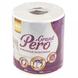 Полотенце бумажное "Grand Pero" 100м, белый (Россия)