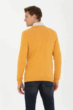 Мужской горчичный базовый свитер Неожиданная скидка в корзине - U.s. polo assn фото 5