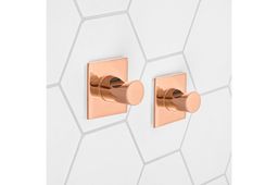 Набор 2 крючков 3,7*3,7*2,8 см Розовое золото квадрат, самоклеящиеся