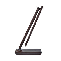TLD-551 Brown/LED/450Lm/3000-6000K/Dimmer/USB Светильник настольный c часами, календарем, термометром, 9W. Сенсорный выключатель. Коричневый (стилизован под кожу). TM Uniel.