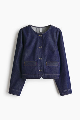 Chaqueta denim sin cuello