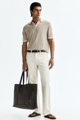 Polo en mezcla de lino Regular Fit - H&m фото 5
