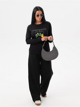 Лонгслив Лимон женский черный - София фото 4