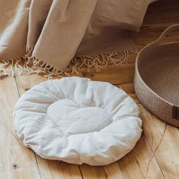 Корзина-лежанка для животных из джута d-40см с ушками - Уютности фото 13