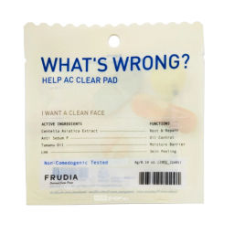 Очищающие пэды противовоспалительные для проблемной кожи Frudia Whats Wrong Help AC Clear Pad (Корея), 4 г (2 шт внутри)