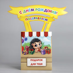 Открытка объёмная С Днём рождения, 12 х 12 х 26 см - Дарите счастье фото 2