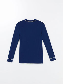 G?mlek Yaka Kad?n Pijama ?st?