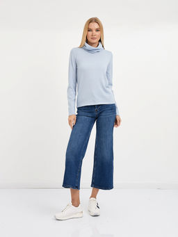 водолазка женская базовая из шерсти с воротником хомут - Glenfield фото 2