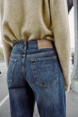 Z1975 WIDE-LEG CROPPED HIGH-WAIST JEANS - Zara фото 5