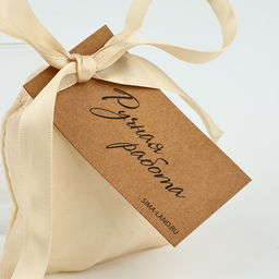 Цена за 5 шт. Мешочек подарочный из хлопка «Ручная работа», 7×9 см ± 1.5 см