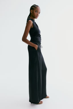 Pantal?n de sat?n con cord?n de ajuste - H&m фото 5