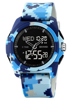 Часы наручные Skmei мужские электронные спортивные 2199blue-camo