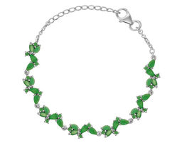 Браслет из серебра изумруд берилл, Калетта