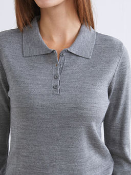 Polo Yaka Kad?n Triko Kazak