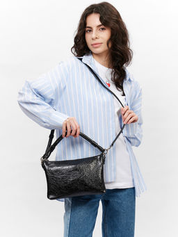 LACCOMA сумка Луиза-черный эко кожа хлопок