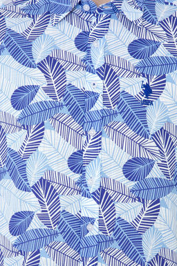 U. S. Polo Assn Мужская синяя рубашка с коротким рукавом - U.s. polo assn фото 18