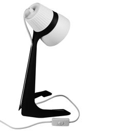ULO-K22 D/E14/A BLACK/WHITE Светильник настольный, 40W. Цоколь E14. Механический выключатель. Черный с белым. ТМ Uniel