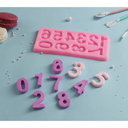 Молд для заливки Цифры 2026, силикон, 10 ячеек, 17.5?7.6 см, розовый