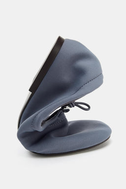 NEOPRENE EFFECT BALLET FLATS WITH PULL TAB - Zara фото 13