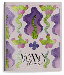 Тетрадь 48 л. А5 клетка, на скрепке, офсет LOREX WAVY FLORAL мелованный картон, запечатка форзаца, soft touch, выборочный УФ-лак - Buro фото 5