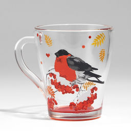 Кружки стеклянные новогодние Снегири!, набор 2 шт. - Дорого внимание фото 15