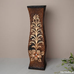 Ваза 60 см коричневая / FLB-64 /уп 8/brown