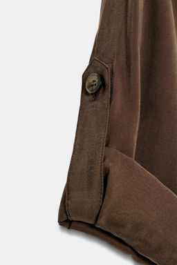 VESTIDO CAMISERO FLUIDO CINTUR?N / Marr?n - Zara фото 9