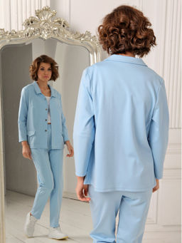 23225 Жакет голубой - Dizzyway фото 4