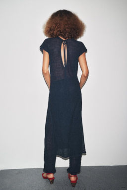 FINE KNIT WRINKLED-EFFECT TROUSERS - Zara фото 6