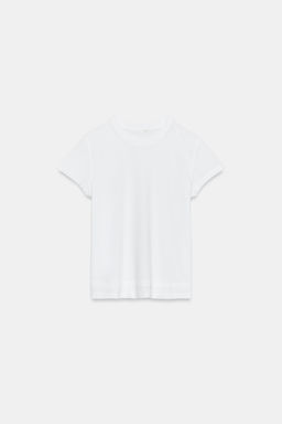 CAMISETA MANGA CORTA EFECTO DOBLE / Blanco - Zara фото 4